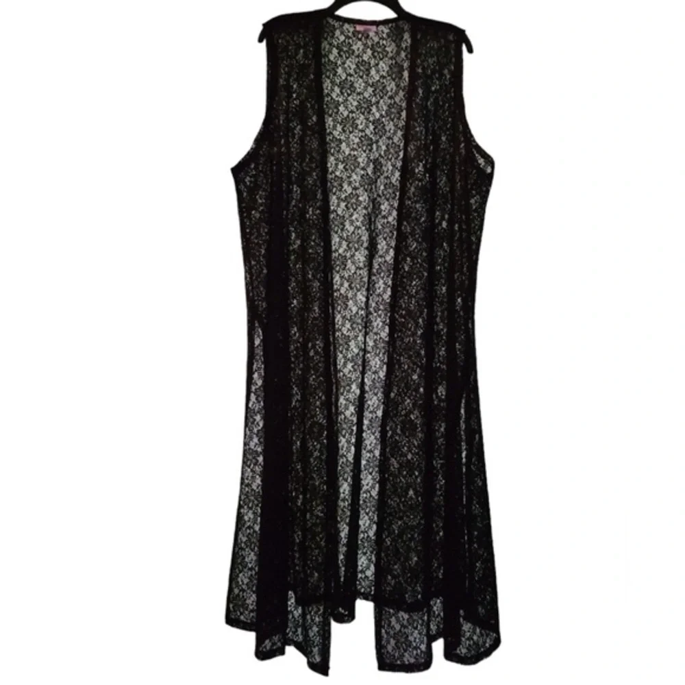 LuLaRoe | Elegant Black Lace Duster Cardigan Medium JOY